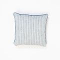 On Holiday Denim Throw Pillow