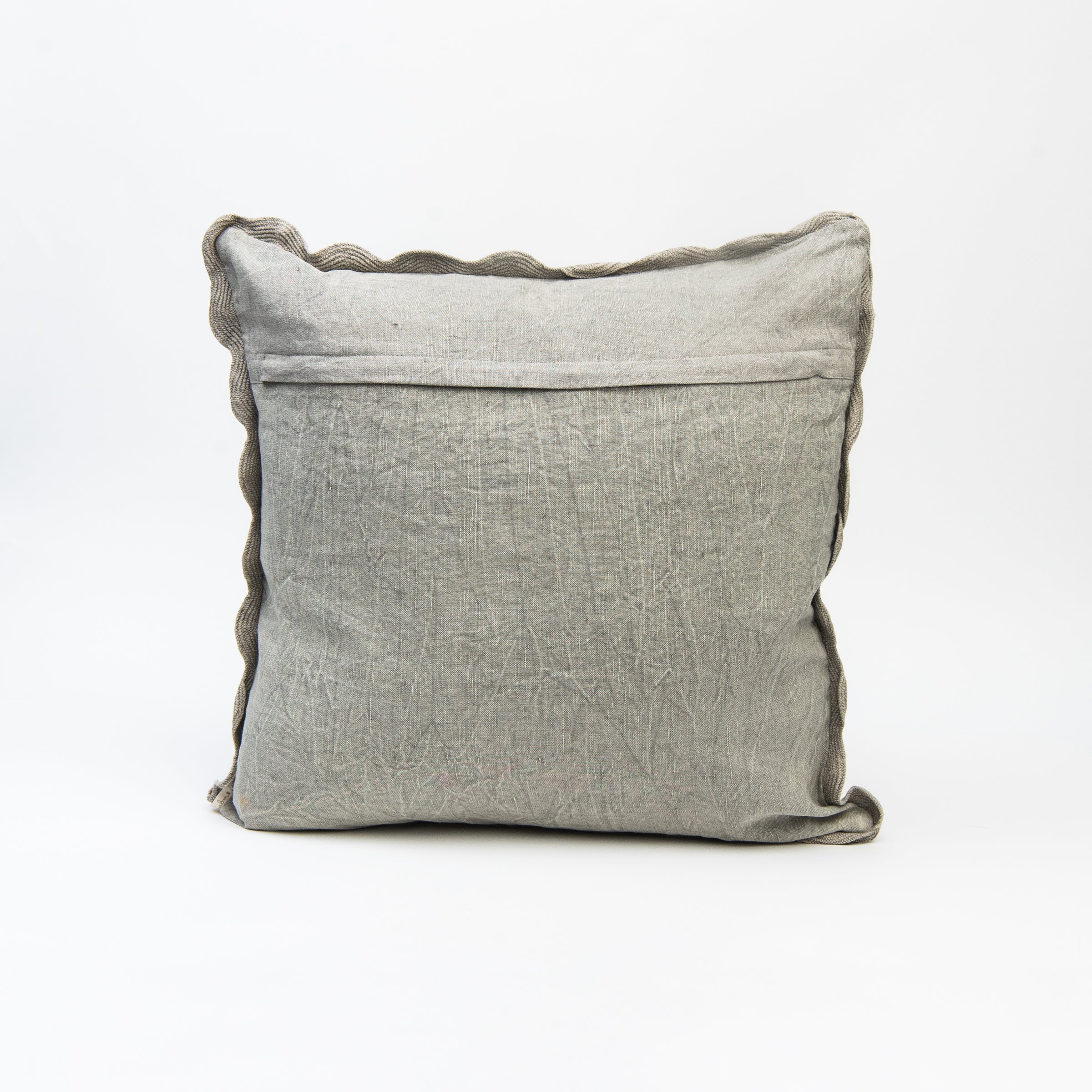 Scalloped Edge Pillow in Fog