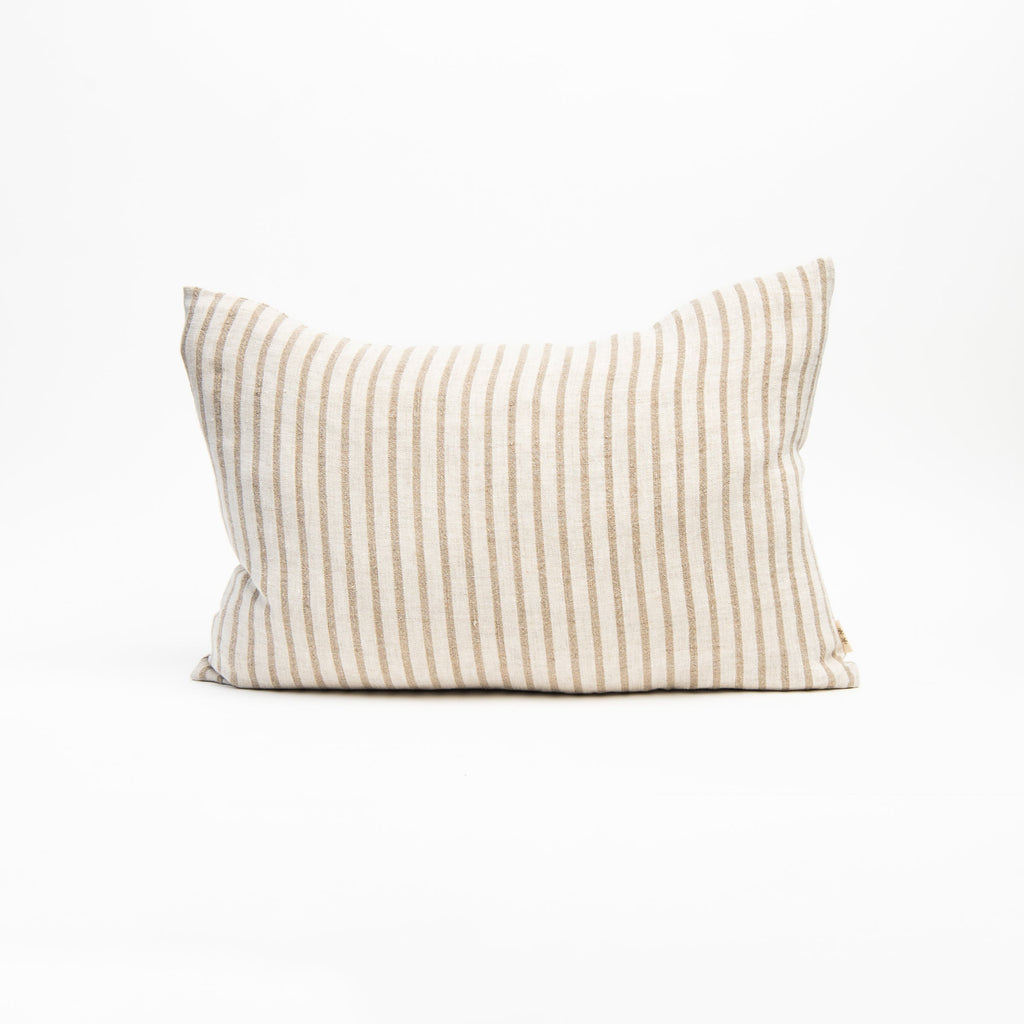 Pinstripe Linen Lumbar Pillow