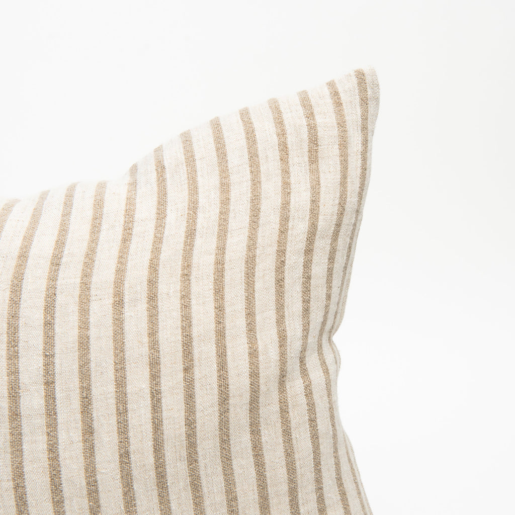Pinstripe Linen Lumbar Pillow