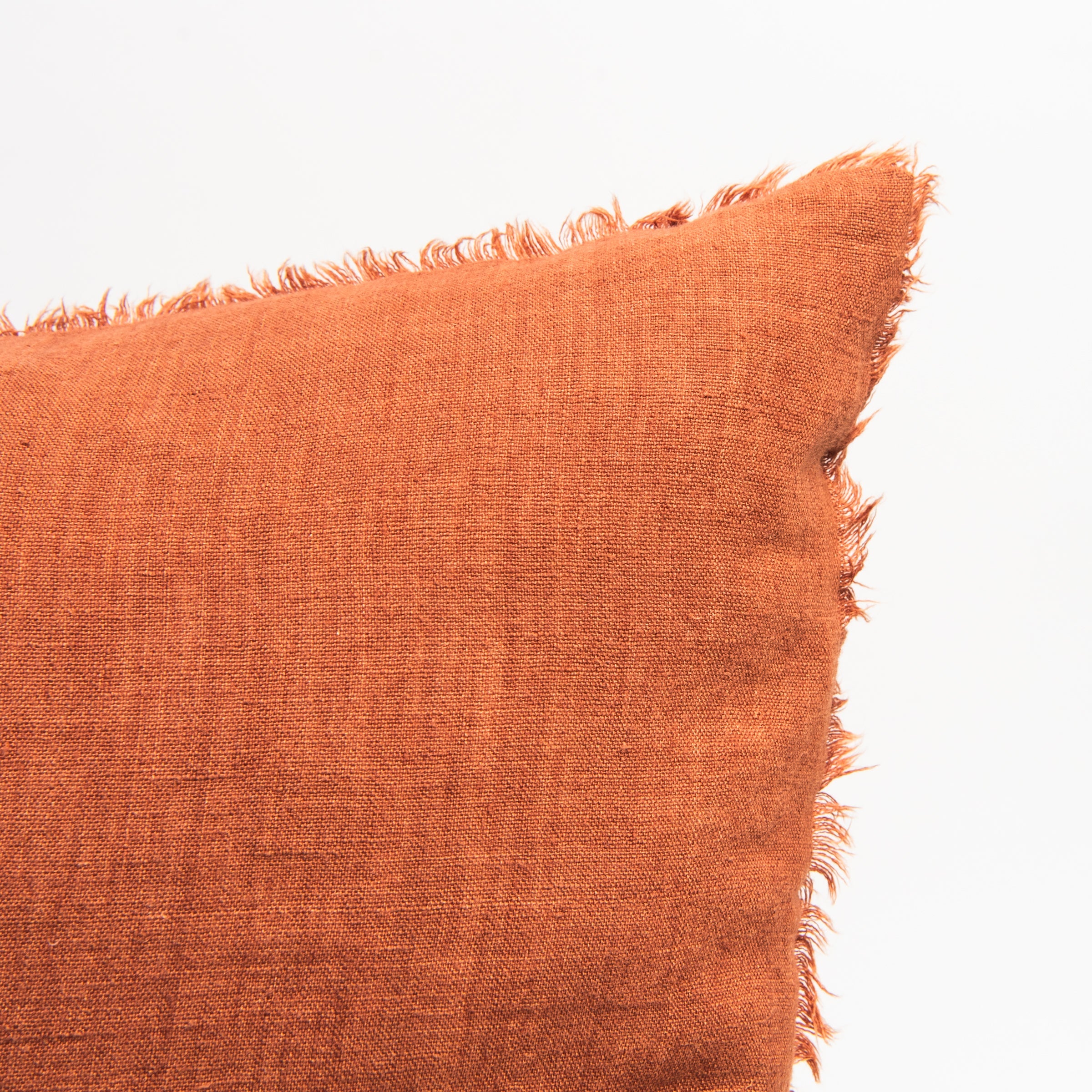 Lina Linen 24 Square Pillow in Burnt Umber