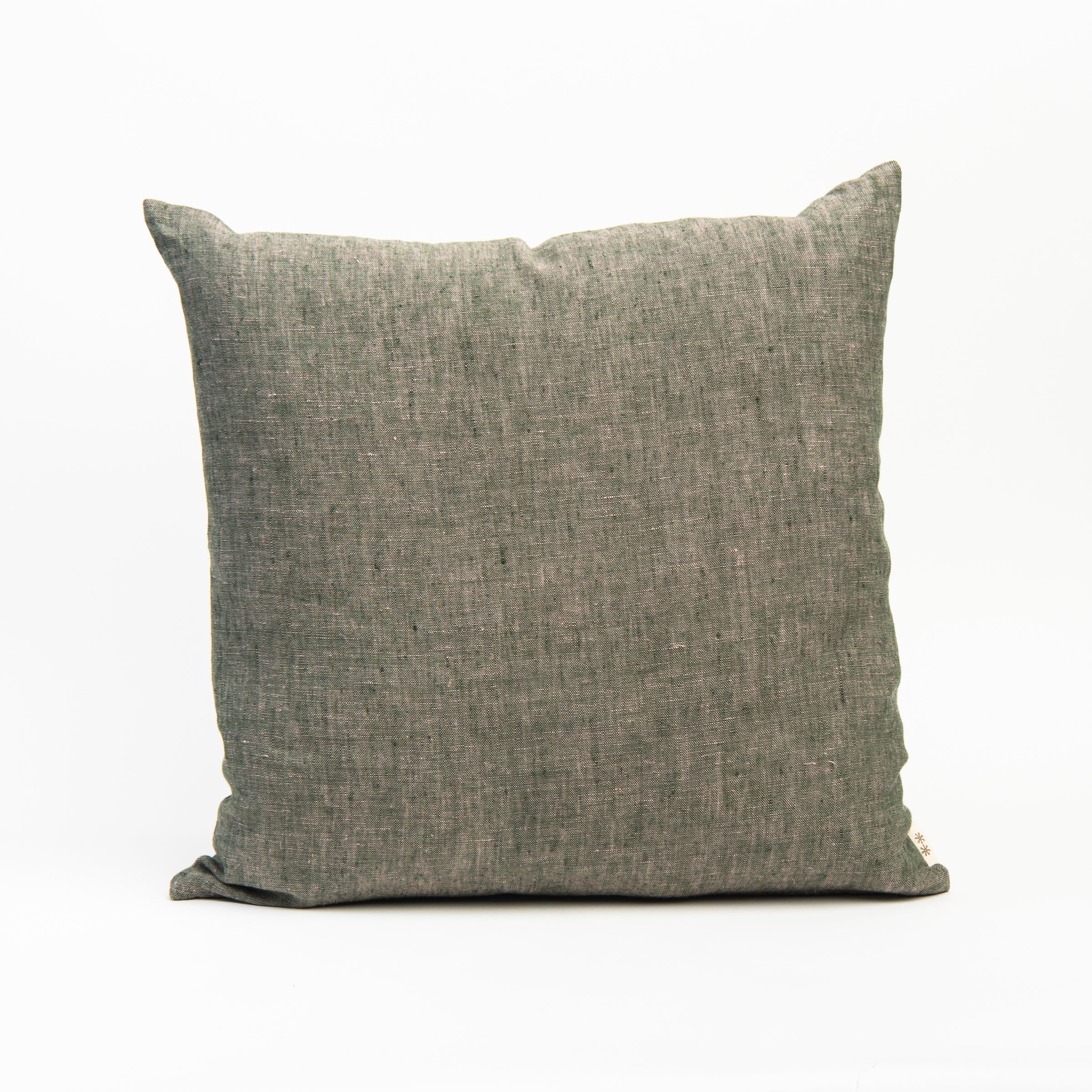 Linen Chambray Pillow in Green