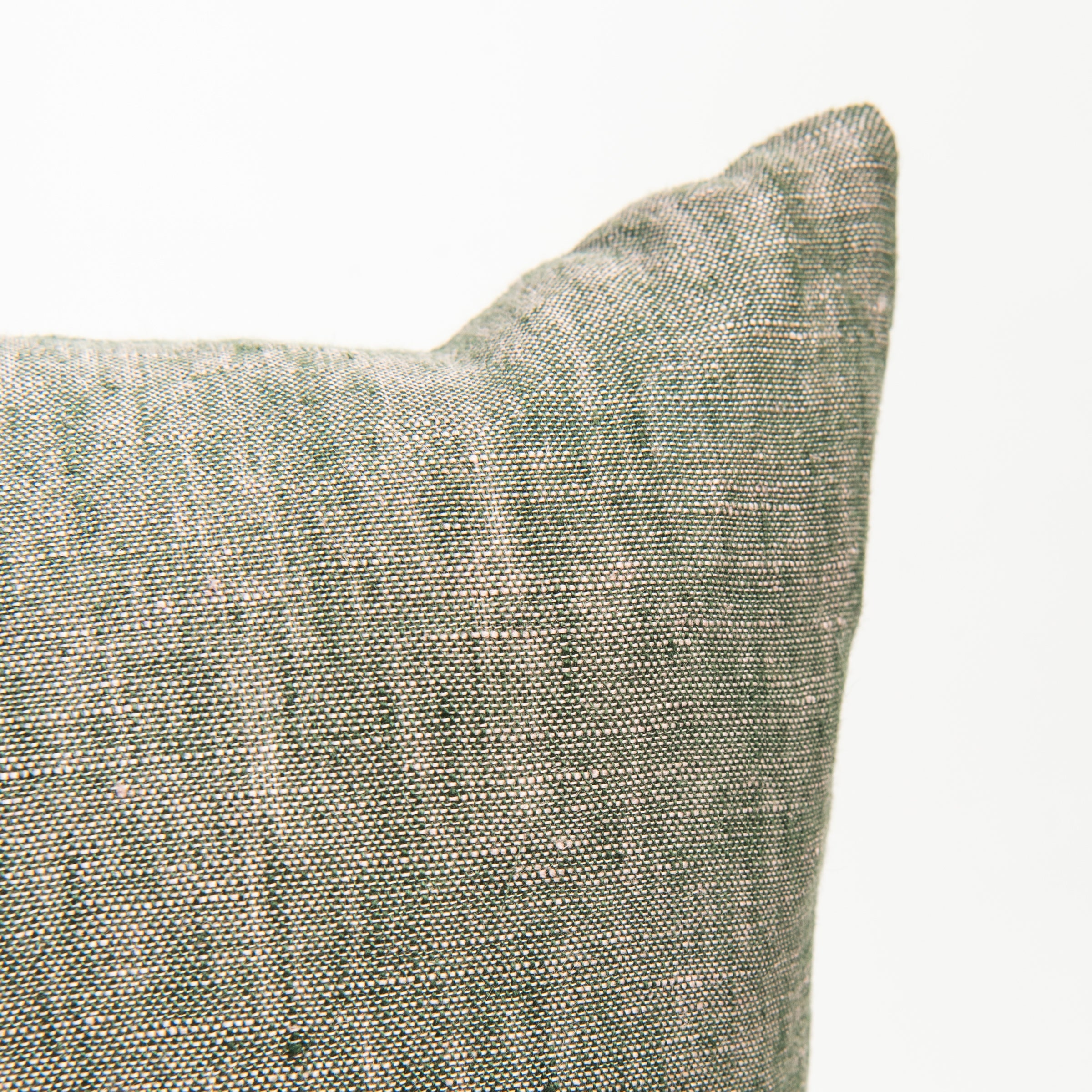Linen Chambray Pillow in Green