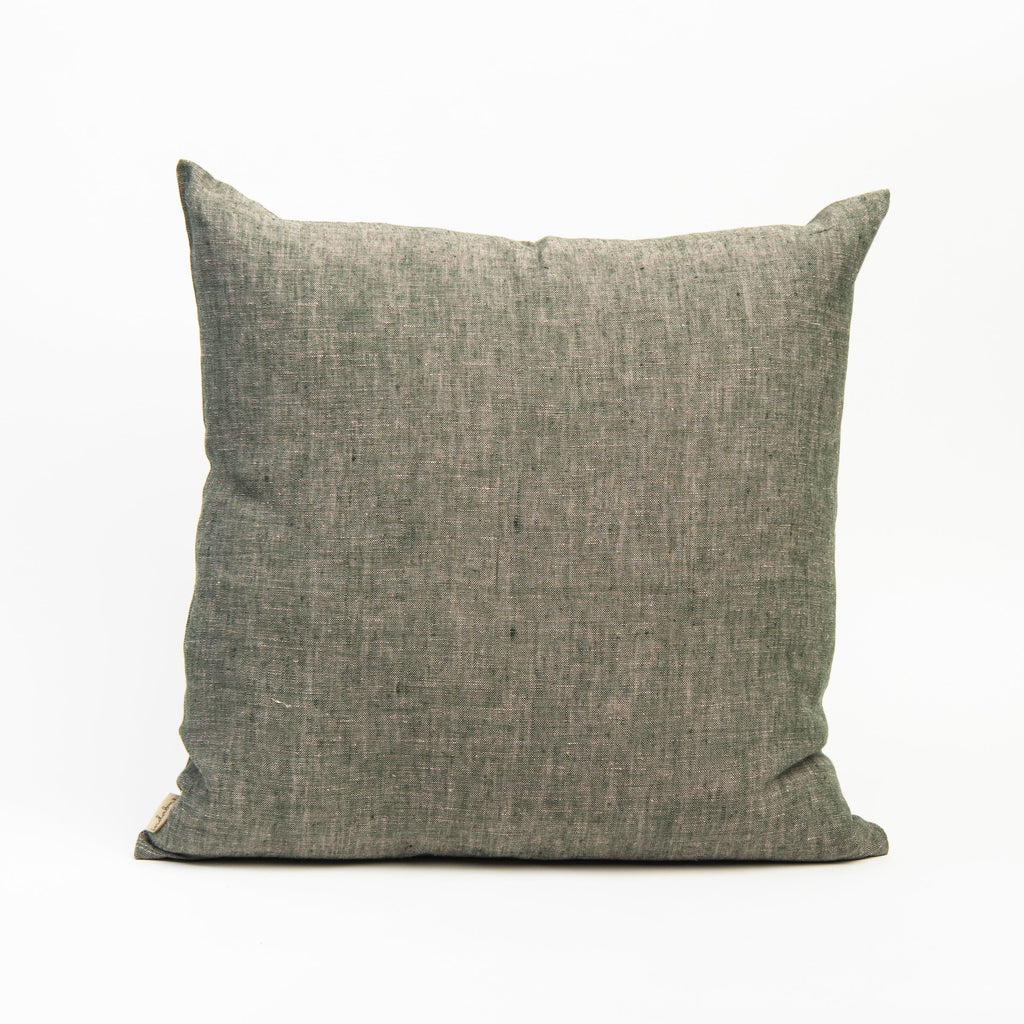 Linen Chambray Pillow in Green