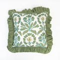 Sage Marigold Ruffle Pillow