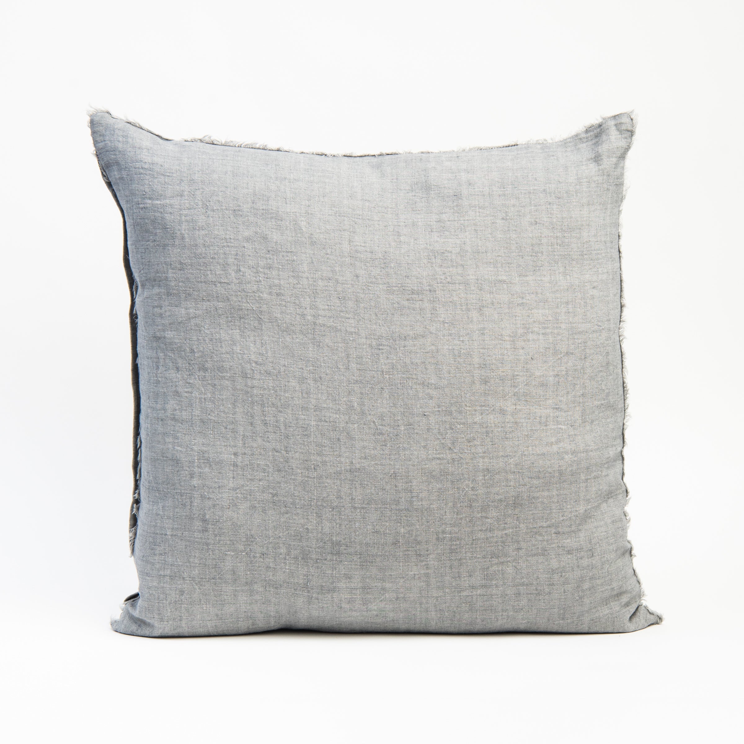 Lina Linen 24 Square Pillow in Grey
