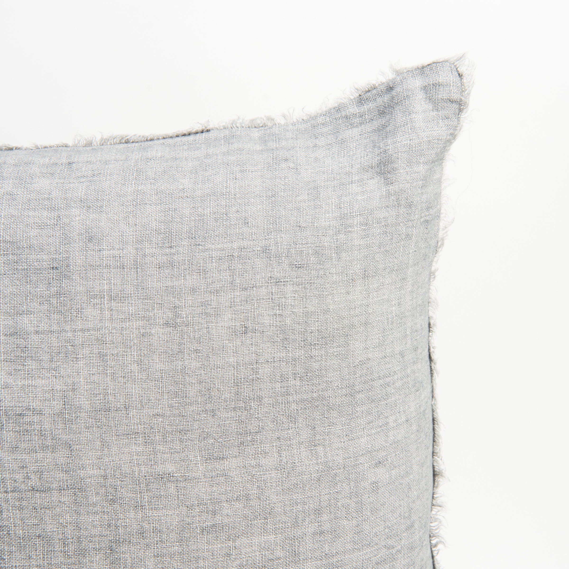 Lina Linen 24 Square Pillow in Grey