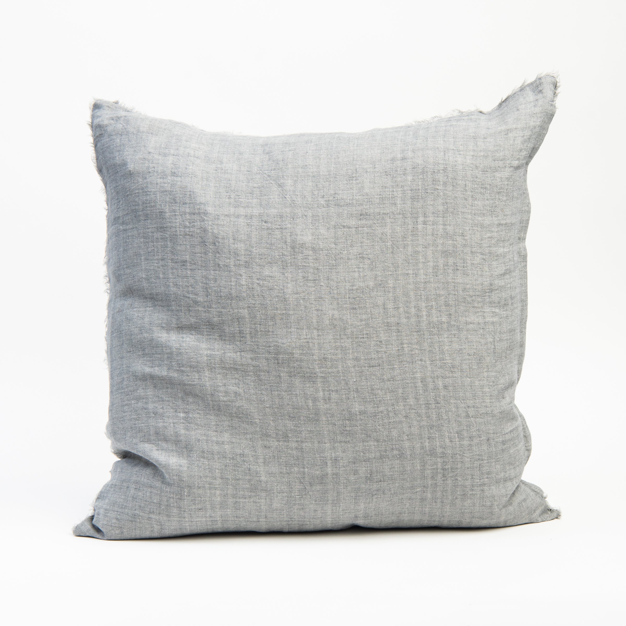 Lina Linen 24 Square Pillow in Grey