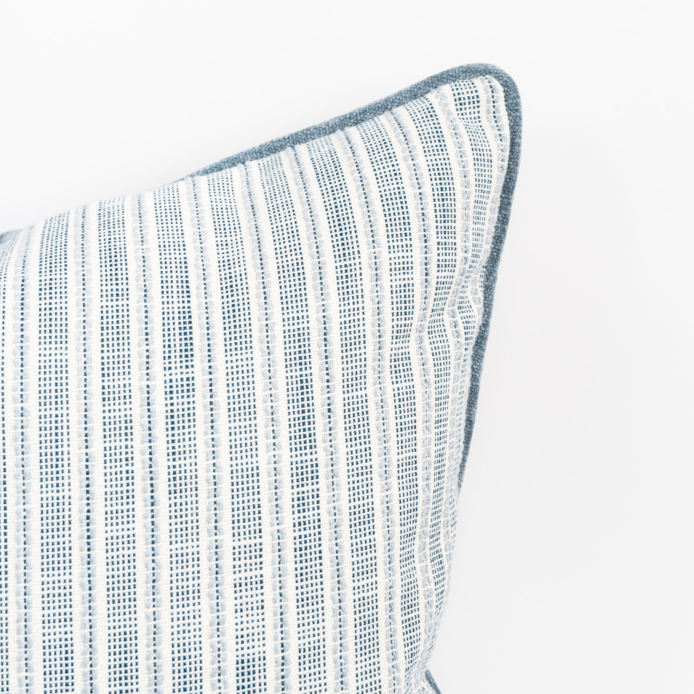 On Holiday Denim Throw Pillow