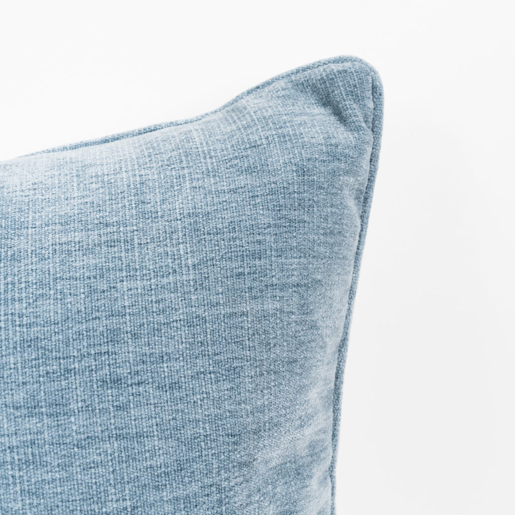 On Holiday Denim Throw Pillow